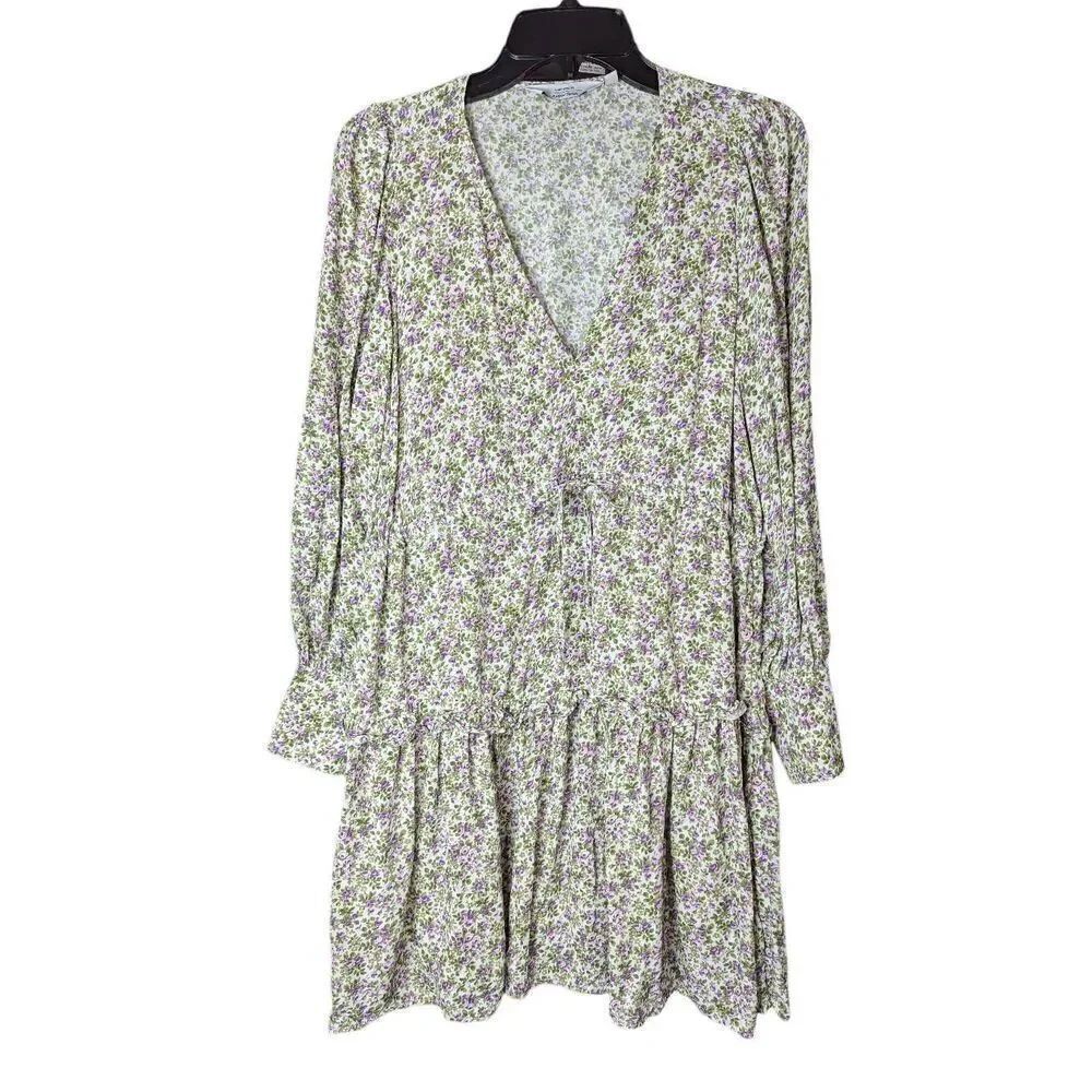 & Other Stories voluminous floralโprinted midi dress USโ6